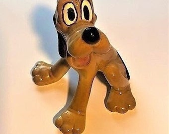 Rare Vintage porcelain Pluto Figurine 1940s  Walt Disney Studios