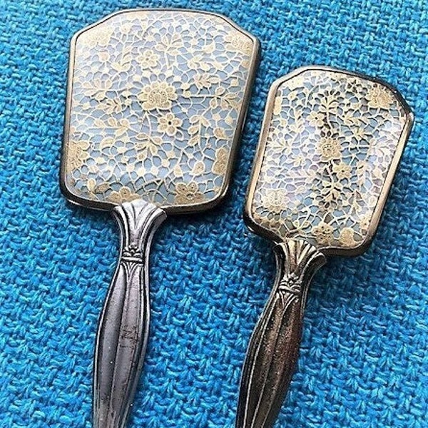 Mirror and Brush Set Etsy
