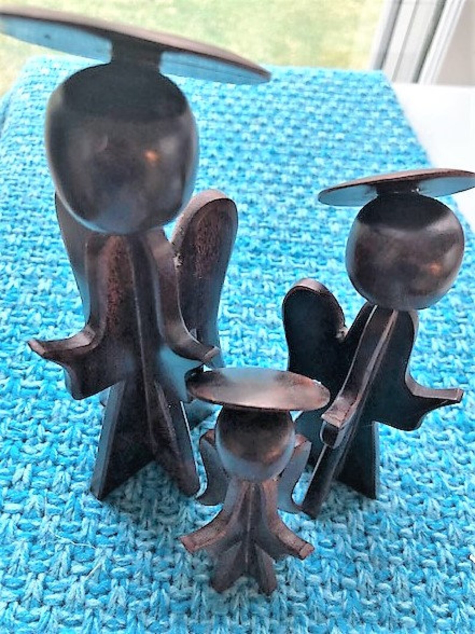 Vintage Ironwood 3 Angel Nativity Angel Wood Religious Figurines Etsy
