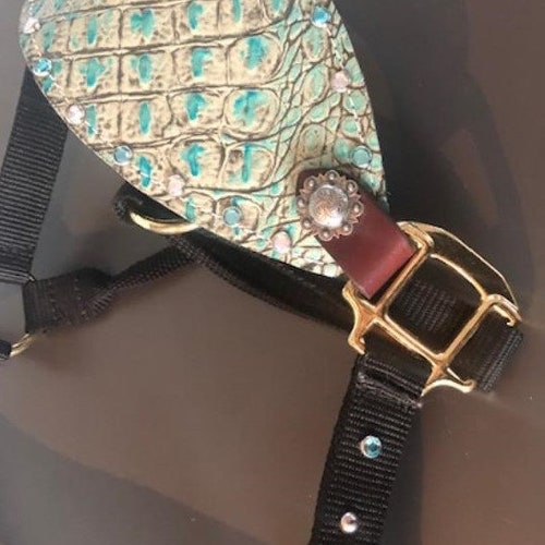 Jeweled Teal horse Bridle (never shops used )