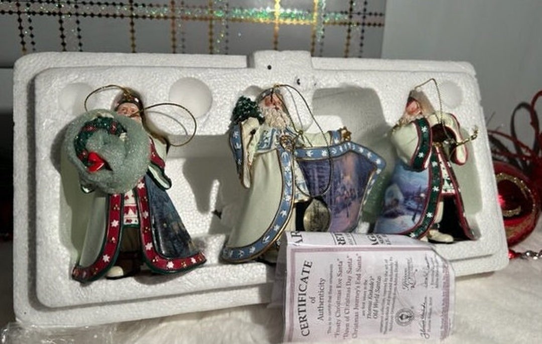 Ashton Drake Galleries Thomas Kinkade Old World Santas Ceramic