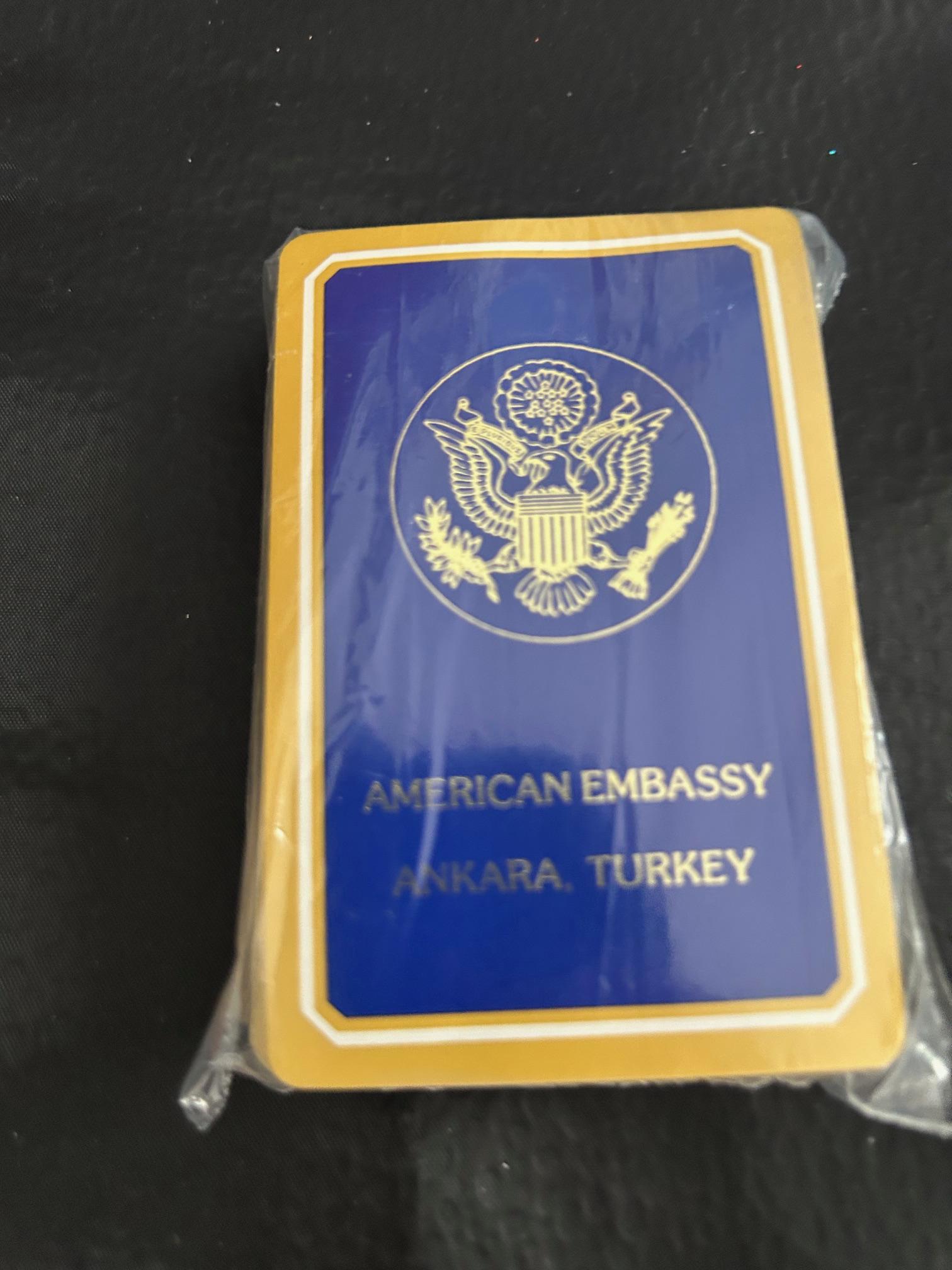embassy cigarettes blue Rare American Embassy Playing Cards Blue Set Never Played Resealed Turkey