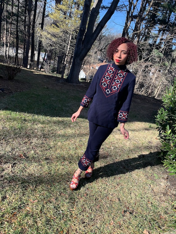70’s inspired handmade knitted thrift find