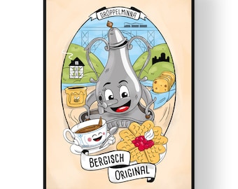 Kunstdruck/Plakat Dröppelminna Bergische Kaffeetafel - A4