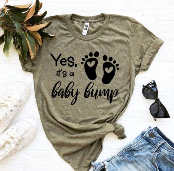 Yes Its a Baby Bump TShirt Etsy Polska