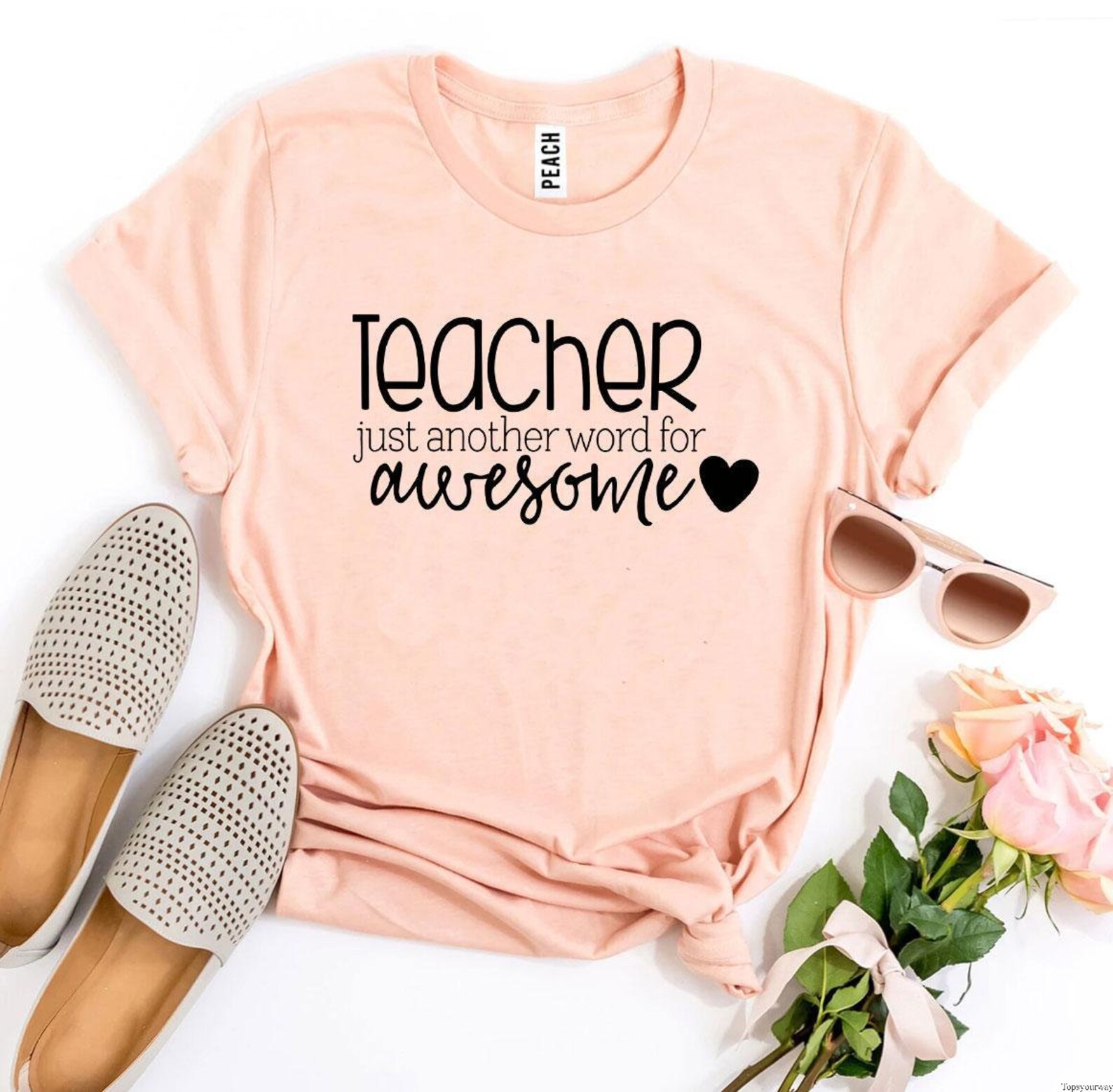Teacher Just Another Word For Awesome T shirt Best Teacher Etsy