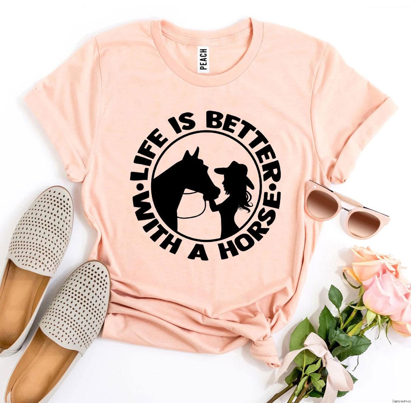 Life is Better With a Horse T Shirt Horse Lover Shirt Etsy
