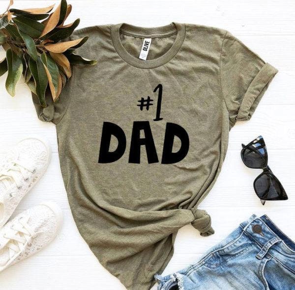 No.1 Dad T-shirt Father's Day 1st Father's Day Dad - Etsy
