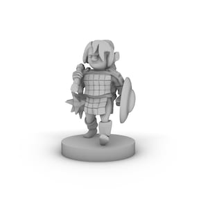 Gnome Female Paladin With Flail Tabletop DND Gaming Miniature