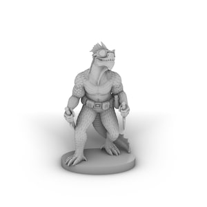 Lizardfolk Rogue Tabletop DND Gaming Miniature
