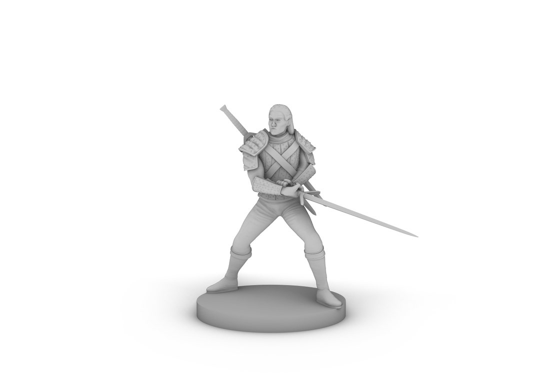 Human Male Fighter Tabletop DND Gaming Miniature - Etsy