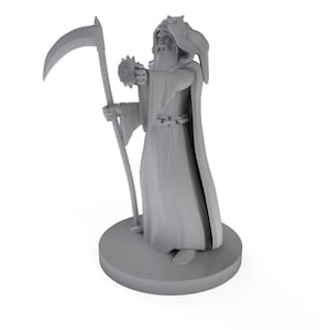 Human Death Cleric with Scythe Tabletop DND Gaming Miniature