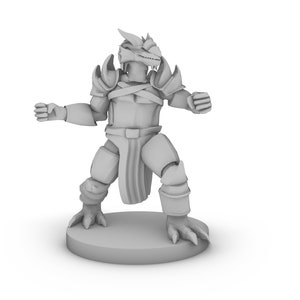 Dragonborn Paladin Body with marker Tabletop DND Gaming Miniature