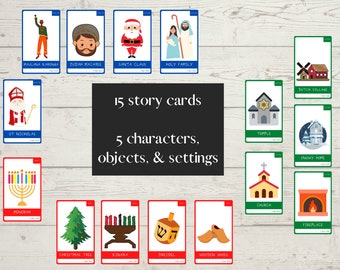 PRINTABLE World Holidays Story Cards, Create, Narrate, and Write Stories, Sequencing, Predicting, Comprehension, INSTANT DOWNLOAD