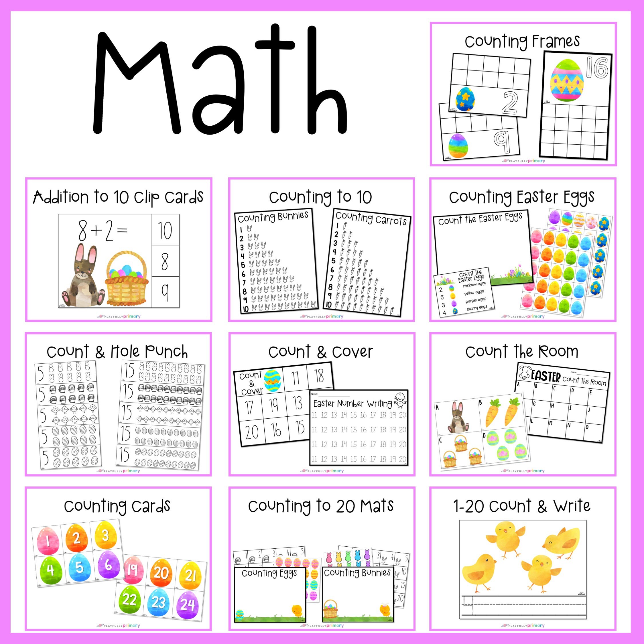 Easter Preschool Math & Literacy Homeschool Preschool | Etsy