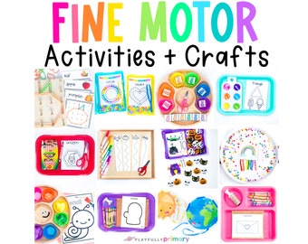 Fine Motor Skills Activities, Printable Montessori + OT Activities, Kindergarten + Preschool Themes Bundle