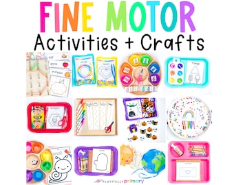 Fine Motor Skills Activities, Printable Montessori + OT Activities, Kindergarten + Preschool Themes Bundle