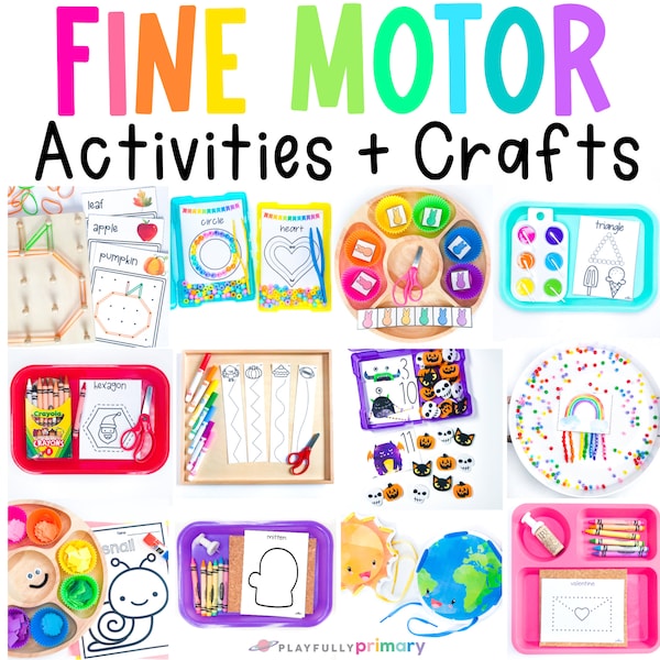 Activités de motricité fine, activités Montessori + OT imprimables, ensemble de thèmes maternelle + préscolaire