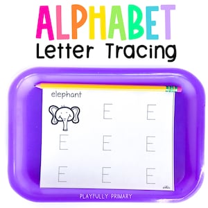 Alphabet Letters Tracing Printable - Alphabet Tracing Worksheet - ABC Tracing Worksheet Lower and Uppercase - Handwriting Practice for Kids