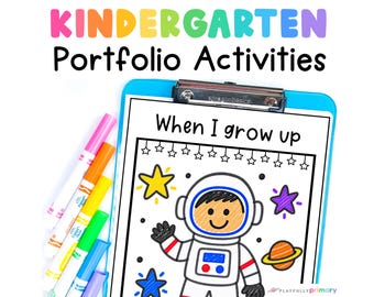 Kindergarten Writing Portfolio Printables | Monthly Self Portraits, Journal Writing Paper & Memory Book