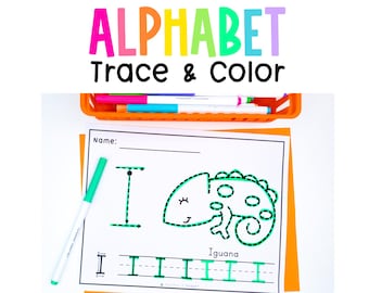 Alphabet Coloring Pages | Trace and Color Letter Worksheets for Preschool, Pre-K & Kindergarten