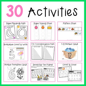 spring learning activities printable curriculum pack