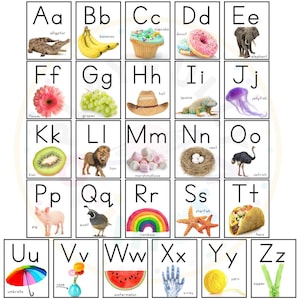 Alphabet Posters for Classroom Decor, Elementary Kindergarten Preschool PreK Classroom Posters, Printable Alphabet Line Classroom Wall Decor