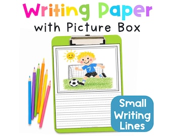 First Grade Writing Paper | Printable Writing Paper with Lines, Draw and Write Picture Box Pages, Primary Handwriting Paper, 100+ Pages