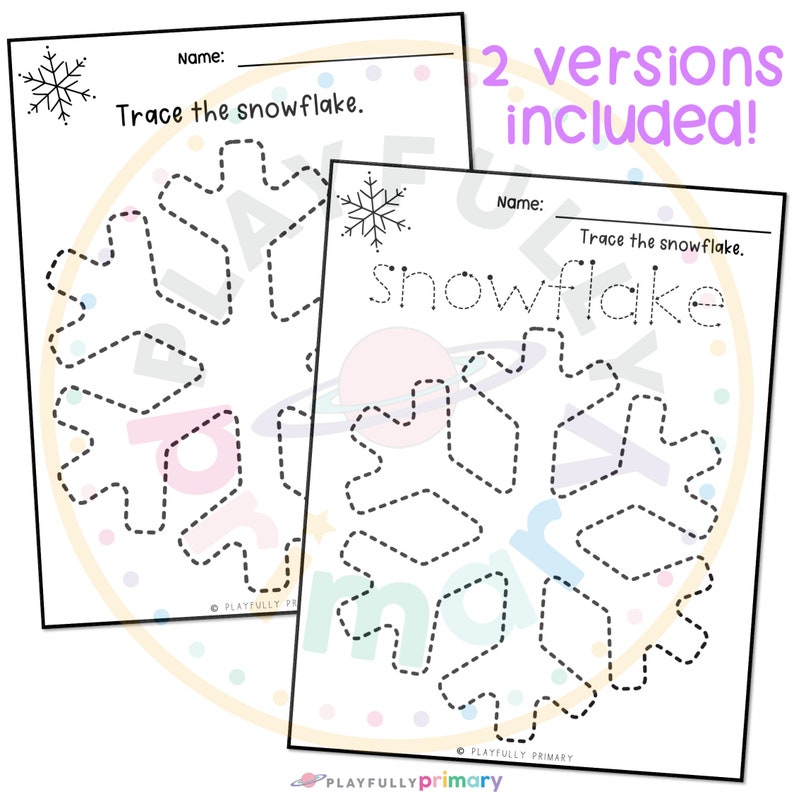 Snowflake Activity Sheets for Kids, Snowflake Unit Study Homeschool ...