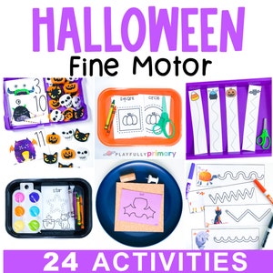 Halloween Fine Motor Activities, Preschool Fine Motor Halloween Activities for Kids, Halloween Preschool Printable Homeschool Montessori