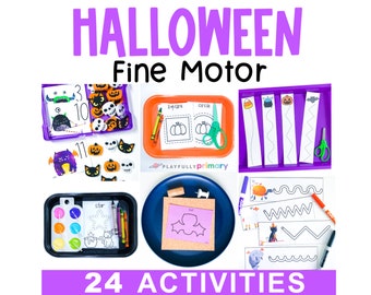 Halloween Fine Motor Activities, Preschool Fine Motor Halloween Activities for Kids, Halloween Preschool Printable Homeschool Montessori