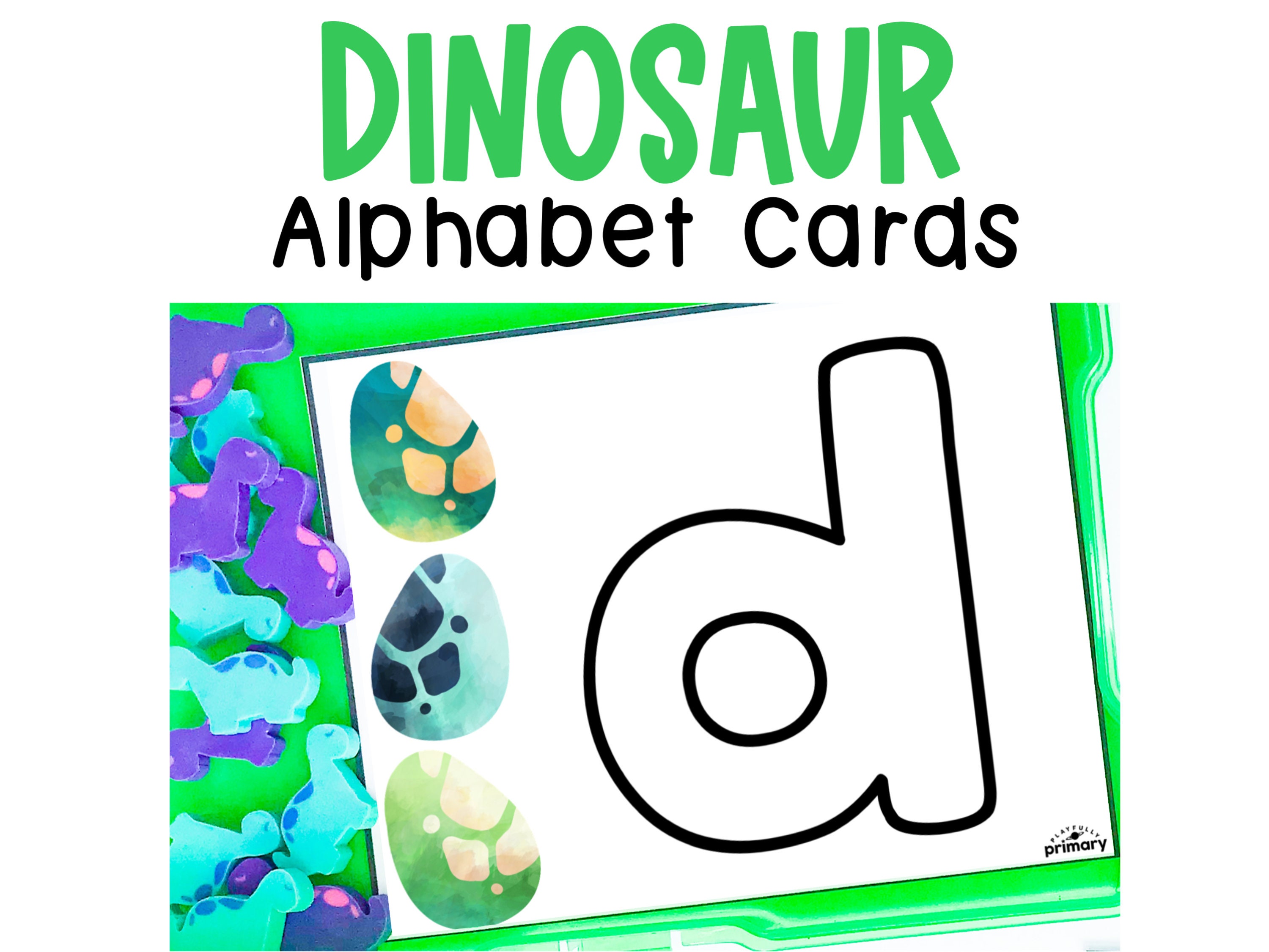 Dinosaur Alphabet Playdough Mats