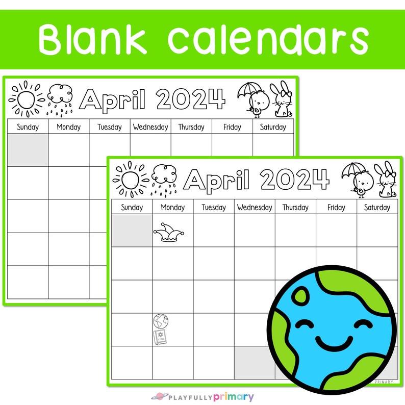 April Calendar 2024 Printable Calendar Tracing Worksheets, Calendar