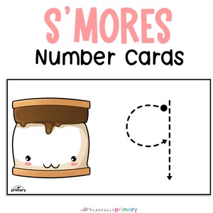 Cartes-éclair Smores sur la recherche de nombres, jeu d'activités de recherche de nombres sur le thème du camping préscolaire, activités de camping pour enfants, nombres traçables