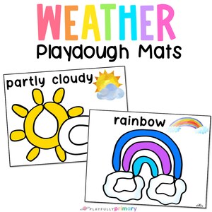 Weather Theme Playdough Mats Printable, Kindergarten + Preschool ...