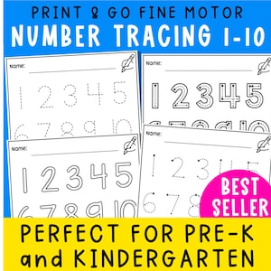 Nummerierung 1–10 Arbeitsblätter mit Pfeilen | Ausdruckbare Zahlen Schreibübungen PDF für Vorschule & Kindergarten