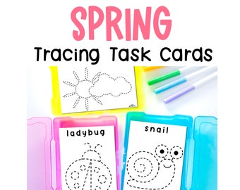 Spring Tracing Worksheets for Preschool, Spring Homeschool Printable Preschool Tracing Worksheet, Spring Activities for Kids Printable