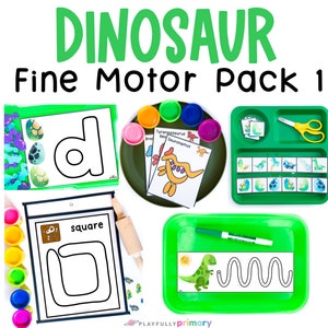 Dinosaur Themed Preschool and Kindergarten Activities, Dinosaur Unit Study Fine Motor Skills Printables