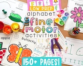 Alphabet Fine Motor Activities | Preschool & Kindergarten Centers | Tracing, Prewriting Practice, Letter Crafts | Printable Toddler Activity