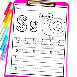 Alphabet Tracing Worksheets for Kids | Handwriting Practice Printable | Letter Formation for Kindergarten Preschool Homeschool