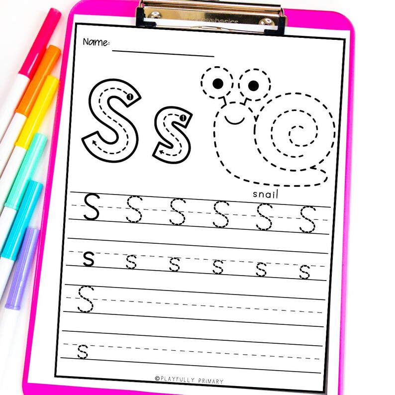 Alphabet Tracing Worksheets for Kids | Handwriting Practice Printable | Letter Formation for Kindergarten Preschool Homeschool
