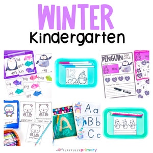 Kindergarten Winter Activities Printable - Winter Homeschool Bundle