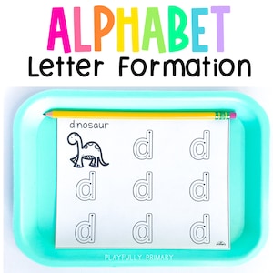 Handwriting Worksheet Kids Alphabet Letter Formation - Letter Tracing Printable - Alphabet Tracing Worksheet - Alphabet Workbook