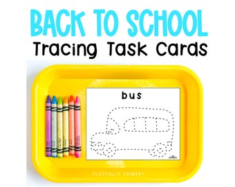 Tarjetas de actividades de trazo para la vuelta al cole: Desarrollo de la motricidad fina (Descarga digital)