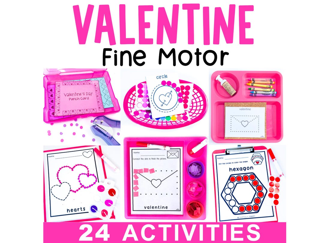 Valentine’s Day Fine Motor Activities | Preschool Scissor Skills ...