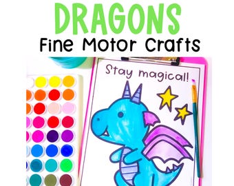 Dragons Love Tacos Craft Templates | Preschool Fine Motor Activities (Digital Download)