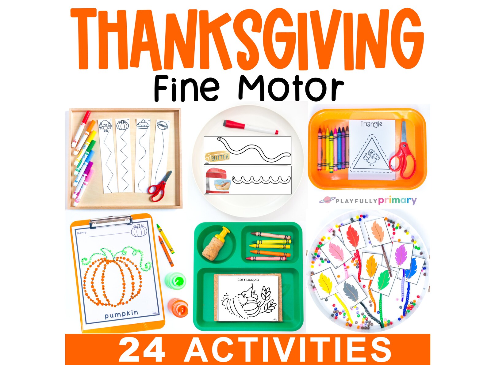 Thanksgiving Fine Motor Activities Printable | Preschool Scissor Skills ...