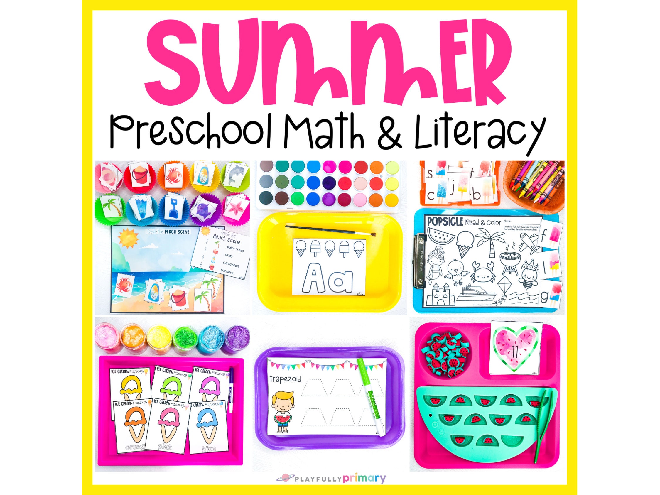 summer preschool math literacy homeschool prek printable etsy canada