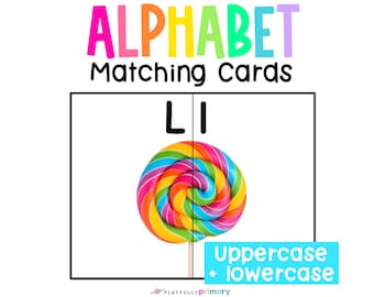 Alphabet Matching Cards, Beginning Sounds Match, Letter Matching Montessori Alphabet Printable Alphabet Cards, Preschool Alphabet Sound