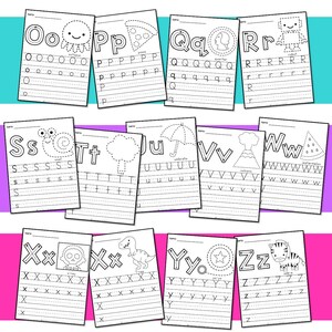 Alphabet Tracing Worksheets for Kids | Handwriting Practice Printable | Letter Formation for Kindergarten Preschool Homeschool
